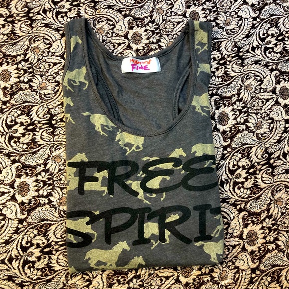 3for10🌸 Mighty Fine Free Spirit Tank Top Size Large - Picture 4 of 5